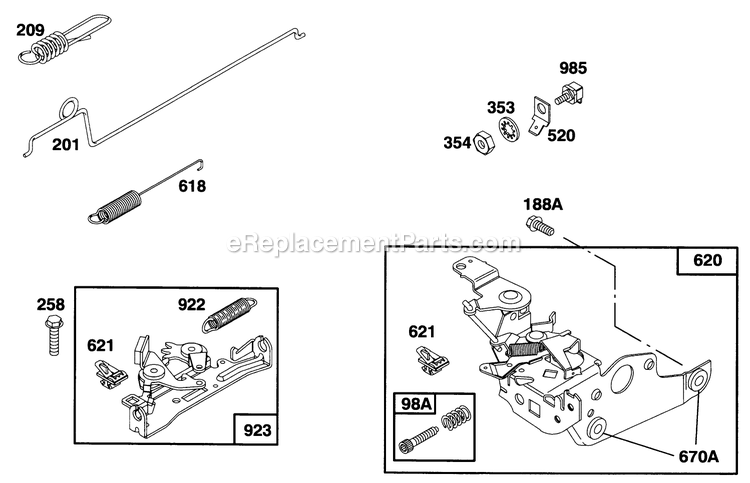 Engine 3 Diagram and Parts List for 10761B (4900001-4999999)(1994) Lawn Boy Lawn Mower